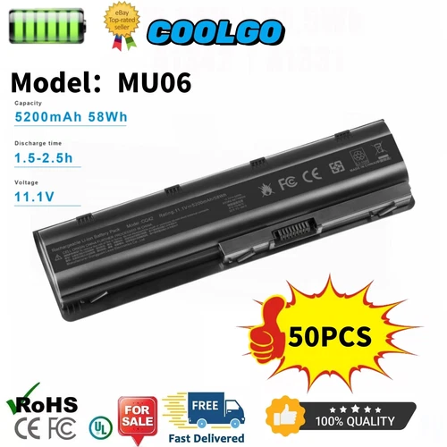 ✅Lot 1-50x Battery Spare 593553-001 for HP CQ56 CQ32 CQ42 G62 G72 G56 g4 G6 G7
