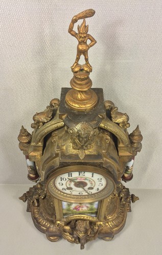 Antike AD Mougin Ormulu Rokoko Stil Kaminuhr läuft schlägt Frankreich - Bild 5 von 12