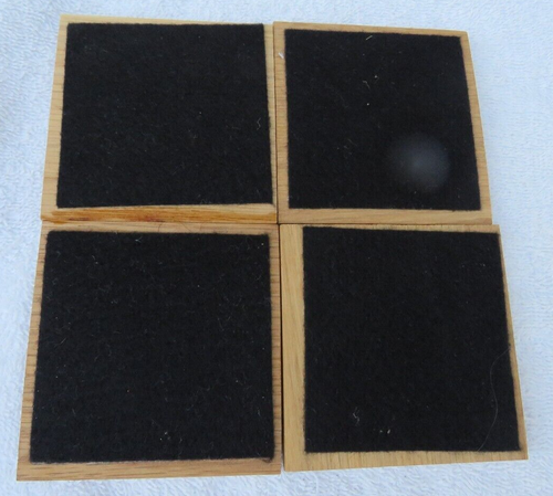 4Lazer Cut Chicago Bears Helmet NFL  3 1/4'' X 3 1/ 4'' Square Wooden Coasters - Imagen 3 de 3