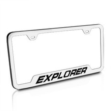 Ford Explorer Brushed Steel License Plate Frame