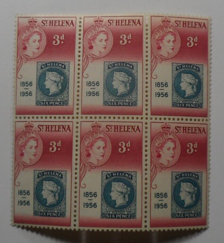 STAMPMART : ST. HELENA 1956 SG#166-68 1st STAMP CENTENARY QE II 3v B/6 MNH STAMP - Picture 4 of 5