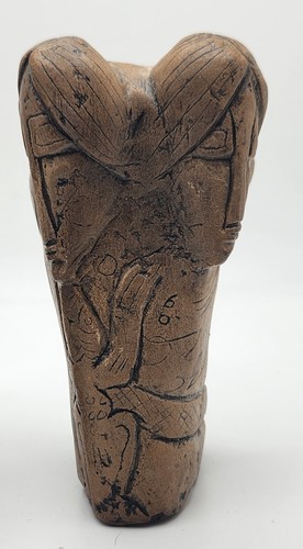 Figurines Carved Faces Snake Turtle Lizard Clay Composite Unknown Origin Qty 2 - Picture 2 of 24