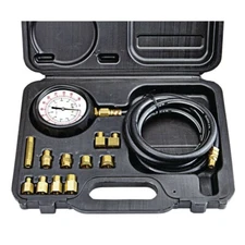 AUTOMOTIVE ENGINE OIL PRESSURE TESTER GAUGE CASE KIT PSI PRESSURE 12 PIECE SET 