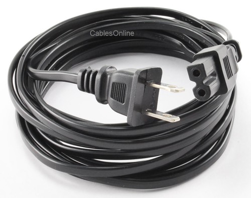 CablesOnline 15 ft. 2-Prong Figure-8 Polarized Replacement Power Cord, PC-10915 - Picture 2 of 5