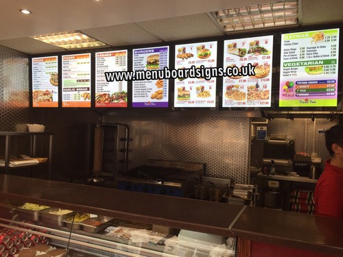 A2 (650x470mm) LED Menu Board for Takeaways & Restaurants with design & graphics - 第 11/11 張圖片