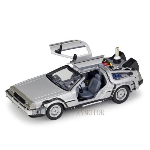 Welly 1/24 1:24 Regreso al futuro I II III máquina del tiempo modelo de coche diecast Delorean - Imagen 3 de 13