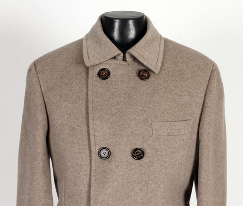 Brunello Cucinelli 100% Cashmere DB Pea Coat Jacket - L / XL - $8000 Retail - Picture 6 of 14
