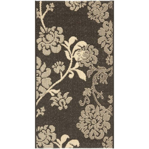 SAFAVIEH Outdoor CY4027D Courtyard Black Natural / Brown Rug - Picture 7 of 18