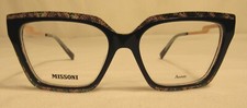 Missoni MIS 0176 OHC BLK PTRNG Black Womens Eyeglasses 53 16 145 Square