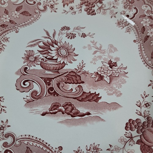 Spode 11" Dinner Plate Archive Collection Regency Series MAY Cranberry - Picture 2 of 5