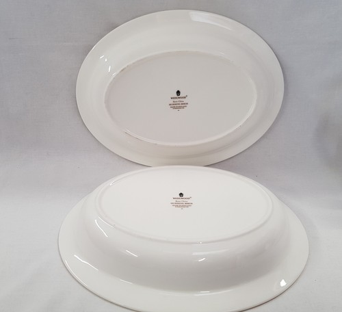 Wedgwood Humming Bird Pattern, 2 Oval Serving Dishes & Sauce Boat with Saucer - Picture 3 of 12