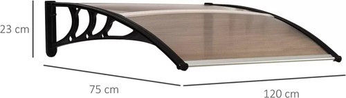 Door Canopy Awning Shelter Front Back Porch Outdoor Shade Patio Roof Rain Cover - Picture 11 of 17