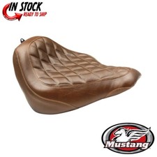 Mustang Wide Tripper Solo Seat Brown Diamond Front - without Backrest 0802-1252