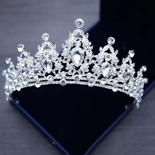 1pc Birthday Hair Accessory Crystal Bride's Wedding Accessory Elegant Silver Cro - Bild 7 von 28