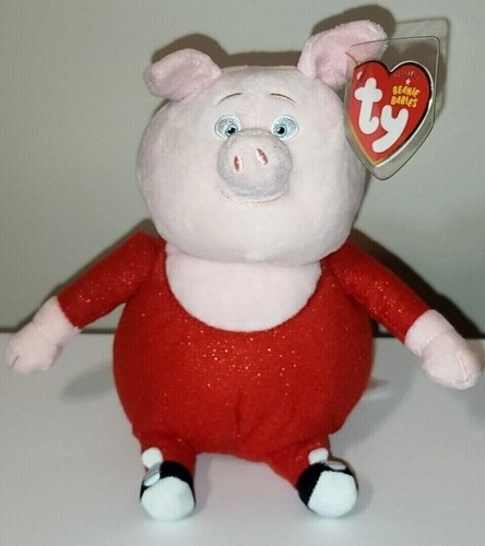 Ty Beanie Gunter the Pig (Movie - Sing) 7" Universal/ Illumination 2017 NEW MWMT - Imagen 2 de 7