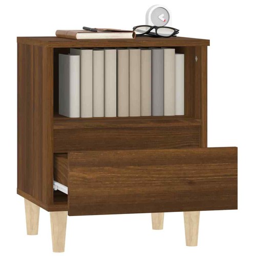 Wooden Bedside Table Bed Side Cabinet Storage Drawers Bedroom Nightstand Oak - Picture 4 of 10