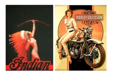 1:10 scale model vintage motorcycle posters signs