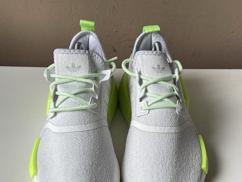 ADIDAS ORIGINALS NMD_R1 Hombres Blanco Solar Verde Gimnasio Correr Entrenador Reino Unido Talla 5 - Imagen 5 de 14