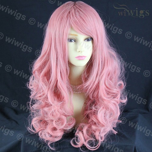 Wiwigs Stunning Cosplay Long Curly Milk Pink Skin Top Ladies Wig - Picture 2 of 4