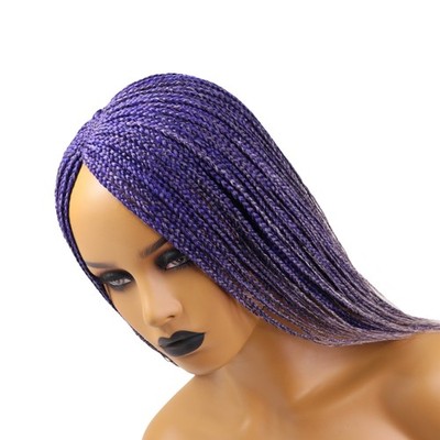 Medium Length Braided Wig for Women 14 Inch Handmade Braids Wigs Box Braided Wig