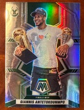 2021-22 Panini Mosaic - Finals MVPs Giannis Antetokounmpo #296 Silver Prizm