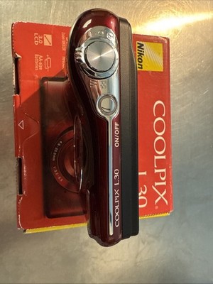 120 Nikon COOLPIX L30 レッド Nikon COOLPIX L30 20.1MP Digital Camera - Red for sale