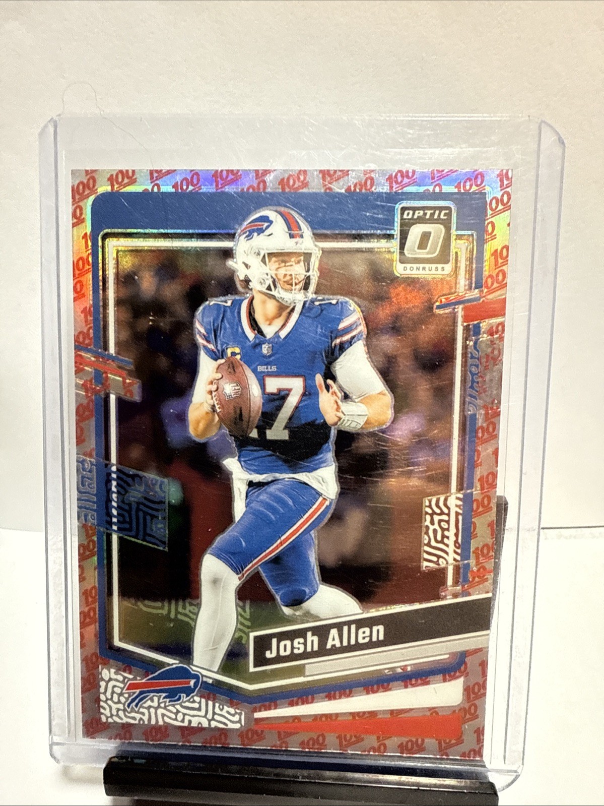 2023 Donruss Optic JOSH ALLEN #22 Emoji 100 One Hundred Percent CASE HIT SSP MVP