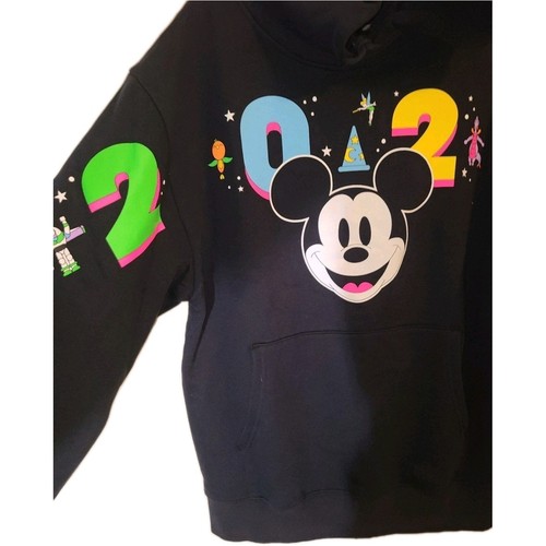 Disney World 2024 Mickey Mouse Hoodie Character Icons Figment 4 Parks Neon M - Bild 4 von 4