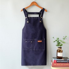 Waterproof Sleeveless Apron Long Denim Apron Kitchen Chef Apron  For Men Women