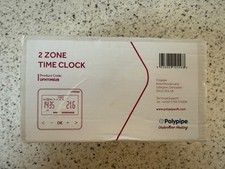 Underfloor Heating Time Clock 2 Zone Digital Timer White Polypipe UFHTIME2B