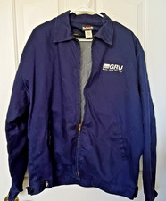 Bulwark FR Utility Worker Bomber Jacket CAT 1 Blue with Zip Out Quilt Lining L