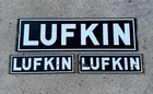 Lot (3) Vintage Lufkin Porcelain Oil & Gas Signs Man Cave Vtg A30