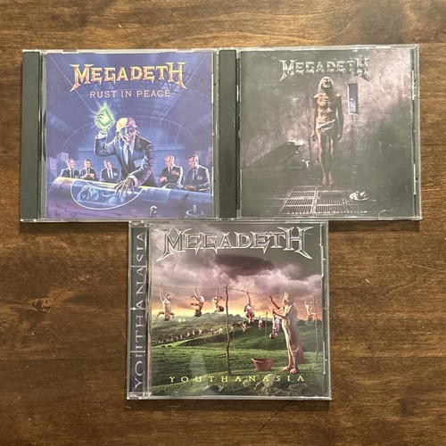Megadeath 3 Cd Lot Countdown to Extinction/Rust In Peace/Youthanasia