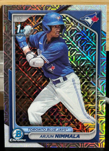 2024 Bowman Toronto Blue Jays Arjun Nimmala Chrome Mojo Refractor 1st Bowman