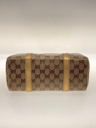 GUCCI Boston Bag GG Plus PVC Gold Total Pattern From Japan - Picture 4 of 6