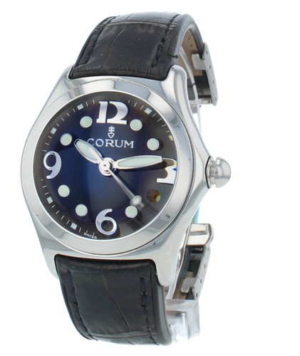 Pre-Owned Corum Bubble 36mm Quartz Blue Dial Ladies Watch 039.250.20-0F01EB30R - Picture 3 of 8