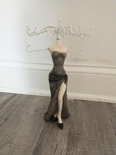VTG 10.75" Mannequin Jewelry Organizer Display Stand Ceramic  Resin