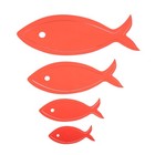 1 Set Acrylic Wall Sticker Fish Shaped Background Decal DIY Fish Stickers