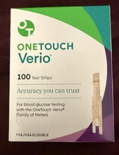 1 x Onetouch Verio 100ct Test Strips Exp 2/28/26
