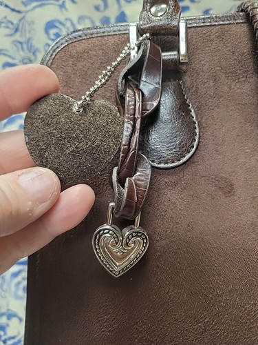 Vntg Brown Leather Western Brighton Style Double Handled Purse - Picture 4 of 13