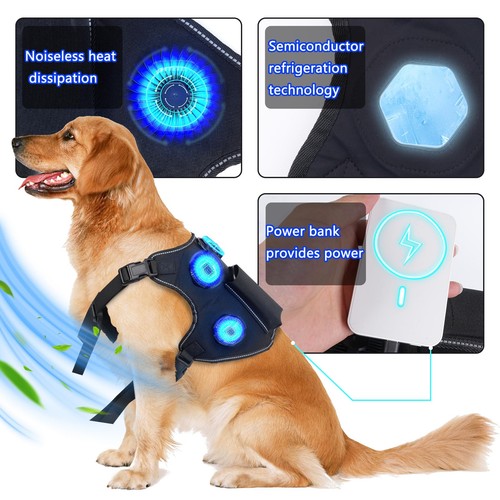 Semiconductor Cooling Dog Harness: Medium Dog Vest - Intelligent Instant Cool... - Picture 2 of 5