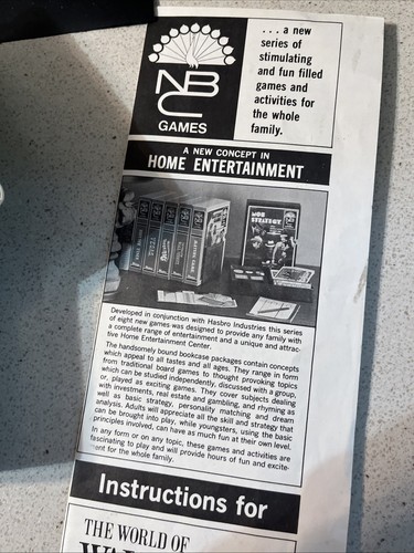 The World of Wall Street Game Hasbro 1969 NBC Bookshelf Game Complete - Picture 7 of 11