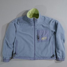 Vintage Nike ACG Reversible Jacket Size Med Green  Blue Fleece Heavy Zip Up