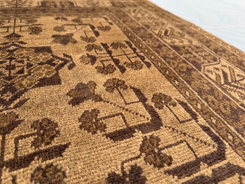 Turkmen Bokhara Rug Soft Vintage Tribal Wool Handwoven Oriental Bedroom Carpet - Picture 8 of 11