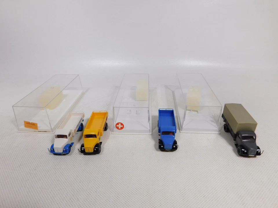 4X Brekina H0 1:87 Magirus 4106 Cardinal Bier DB Possmann SG+3X Box #DP221-0,5 - Immagine 4 di 4