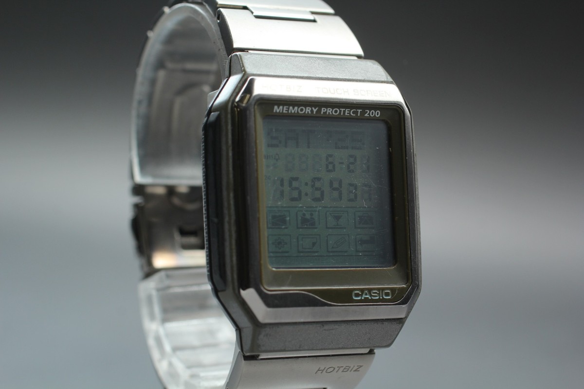 casio カシオ VDB-2100 動作品 1606 ホットビズ Old Casio Data Bank HOTBIZ Vdb-2100 Wrist Watch Touch Screen