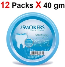 12 Packs Eva Smoker Tooth Powder With Fluorine 12 X 40 gm