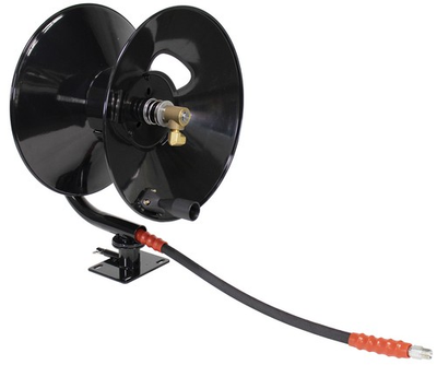 #ad Erie Tools 5100 PSI 3 8quot; x 100#x27; Pressure Washer Hose Reel with Swivel Base $135.99