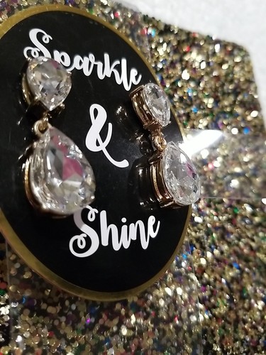 Neu~”Sparkle And Shine”~ Glitzerbeutel~Glam Ohrringe Make-up/Geld/Schmuckbeutel~ - Bild 5 von 8