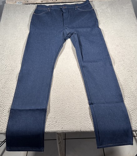 Jeans Wrangler uomo 40x38 vestibilità originale taglio cowboy western rigido indaco nuovo con etichette 13 BMWZ - Foto 2 di 7